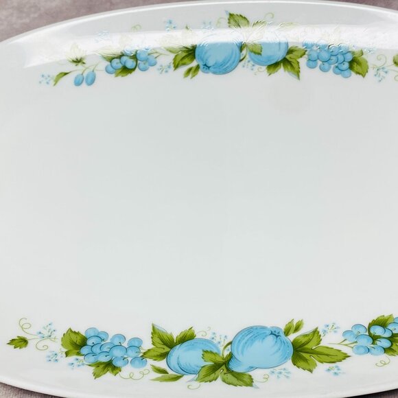 Noritake Cookn Serve Blue Orchard 13" Oval Serving Platter Floral Design - Picture 4 of 9